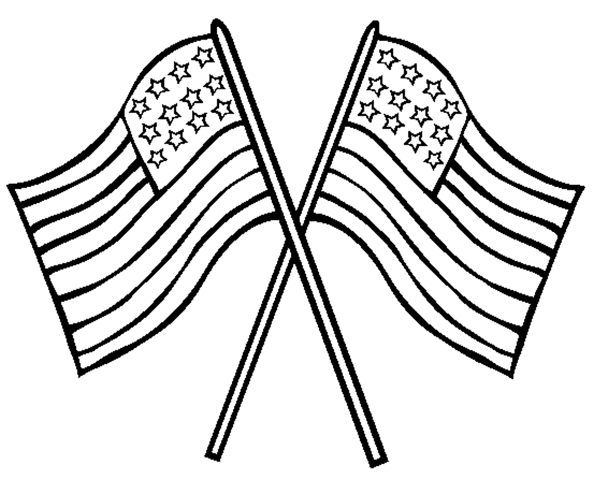 2000x1623 American Flag Coloring Pages For Preschool