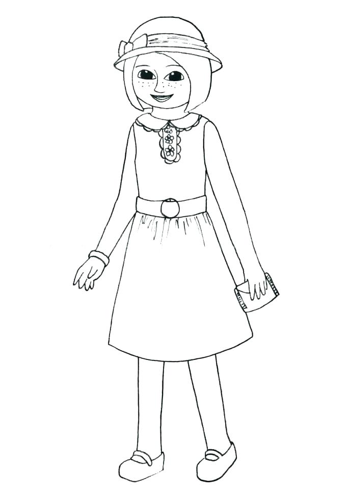 689x965 American Girl Coloring Pages