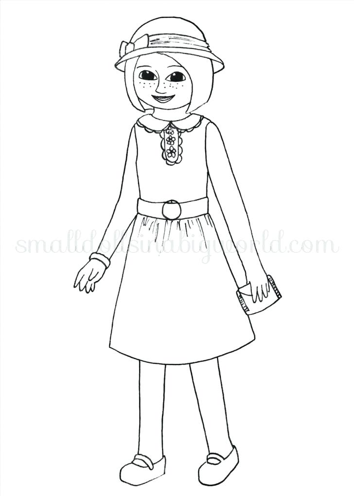 728x1020 American Girl Doll Coloring Pages Julie Kids Coloring Girl Doll