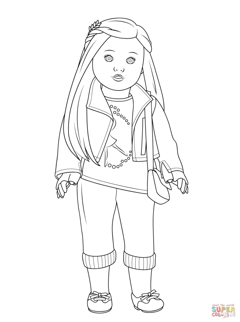 764x1024 American Girl Coloring Pages Kit Color Bros