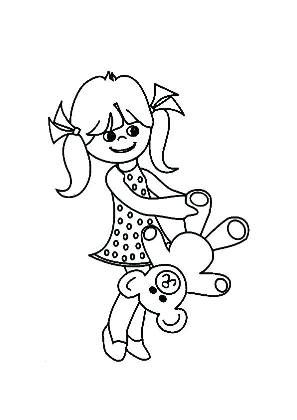 595x842 American Girl Coloring Pages Free Girl Coloring Sheet Country Girl