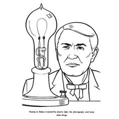 236x236 Thomas Edison Coloring Page Us History Coloring Pages Homeschool