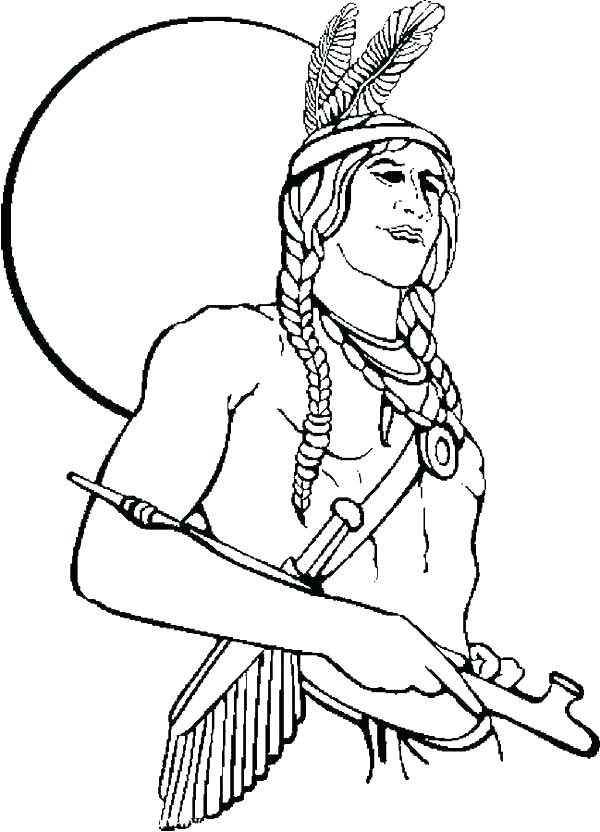 600x832 American Indian Coloring Pages