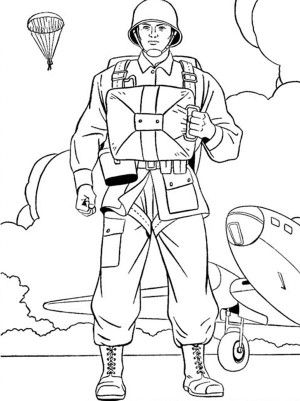 300x401 American Soldier Coloring Pages