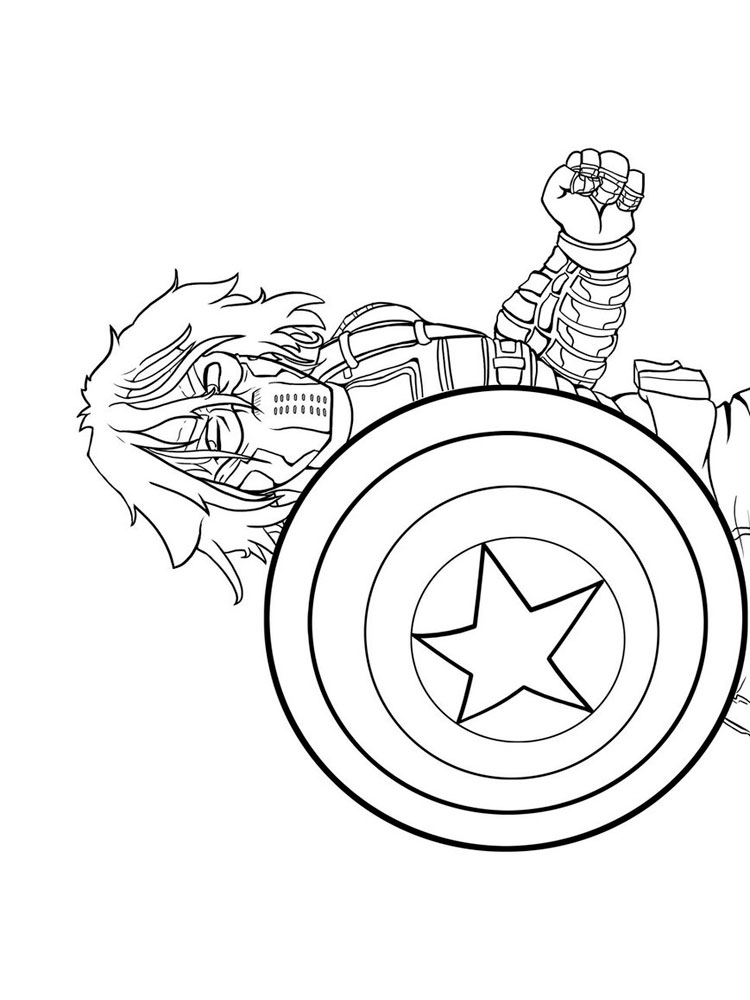750x1000 The Winter Soldier Coloring Pages Free Printable The Winter