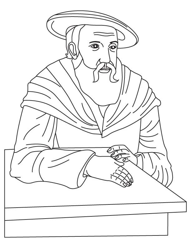612x792 Johannes Kepler Coloring Page Mystery Of History