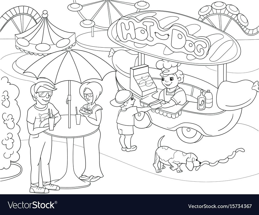 1000x830 Fall Coloring Pages For Childrens Church Amusement Park Children