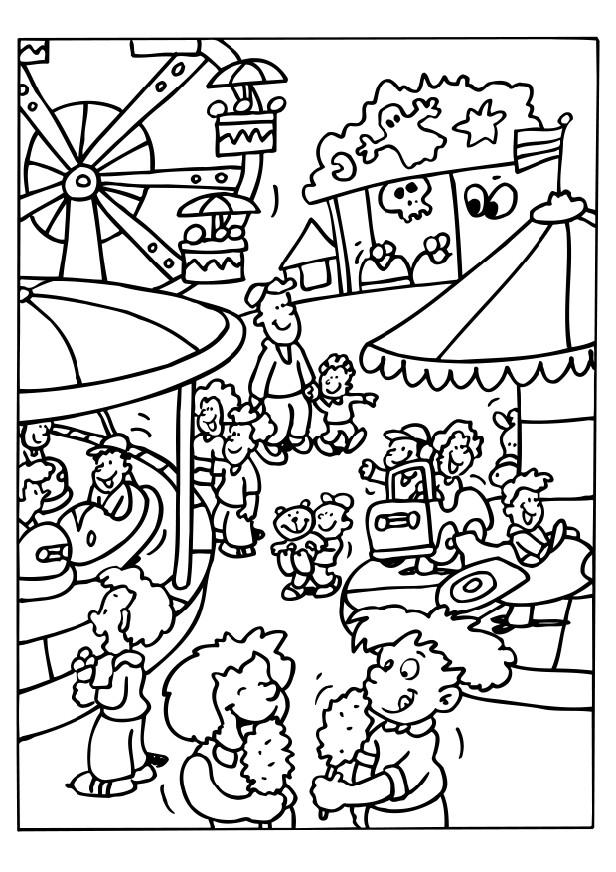 616x872 Theme Park Coloring Pages