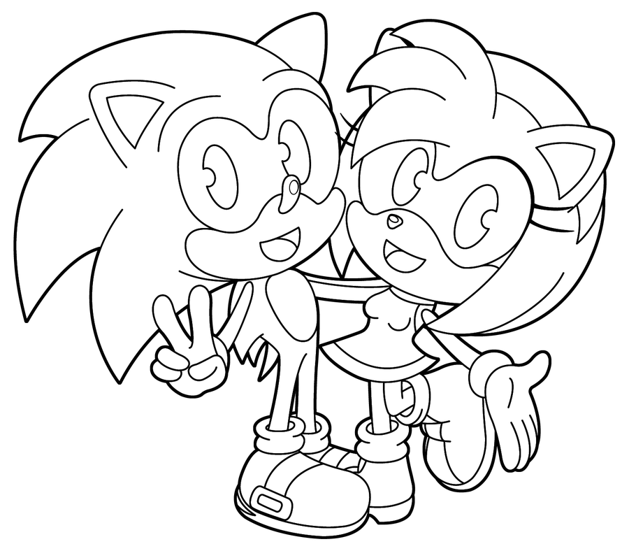 900x788 Baby Amy And Sonic Coloring Pages