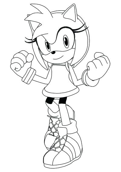 400x567 Interesting Sonic Amy Coloring Pages Rose Line Art