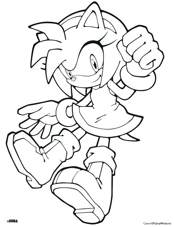 600x782 Sonic And Amy Coloring Pages