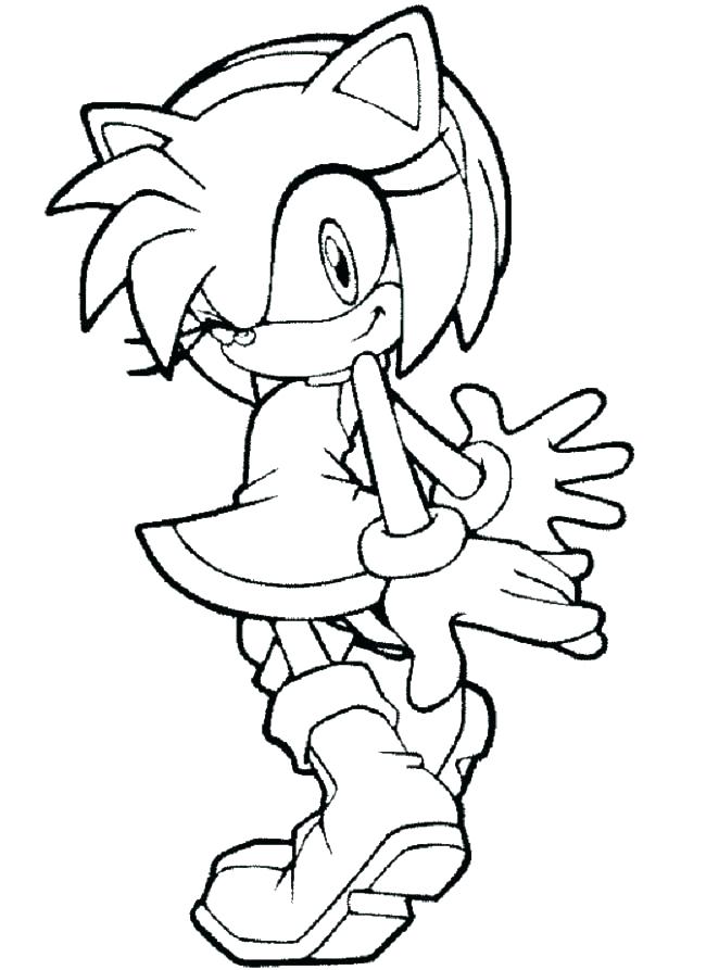 650x893 Interesting Sonic Amy Coloring Pages