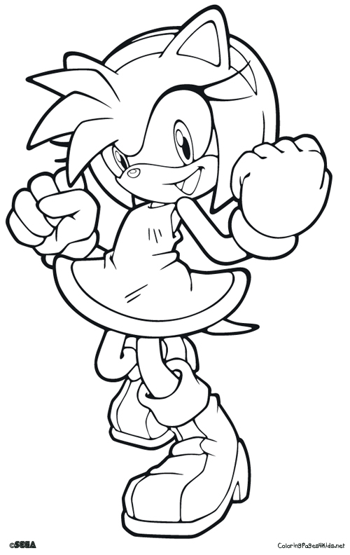 500x792 Sonic And Amy Coloring Pages Happy Printable Sonic Coloring Pages