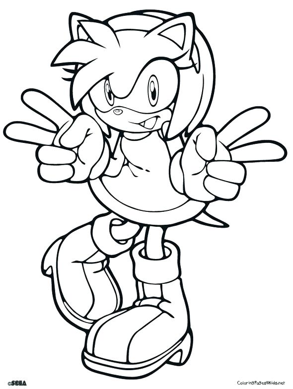 590x784 Sonic Coloring Pages Amy Amy Coloring Pages Sonic And Coloring