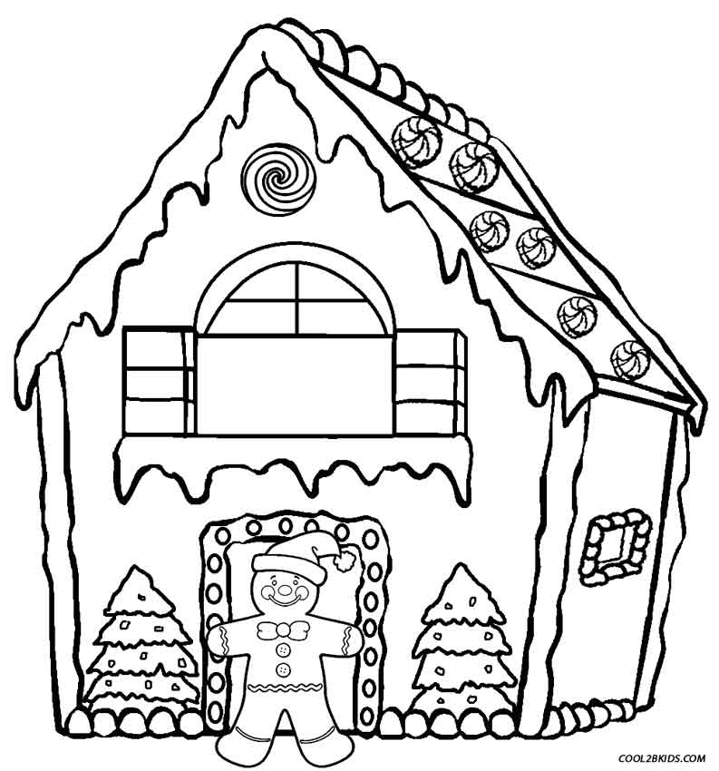 793x850 Printable Gingerbread House Coloring Pages For Kids