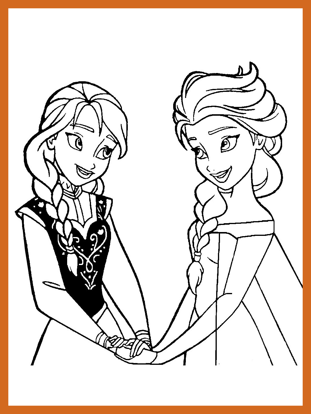 1056x1406 Stunning Princess Coloring Pages Disney Anna Elsa Frozen