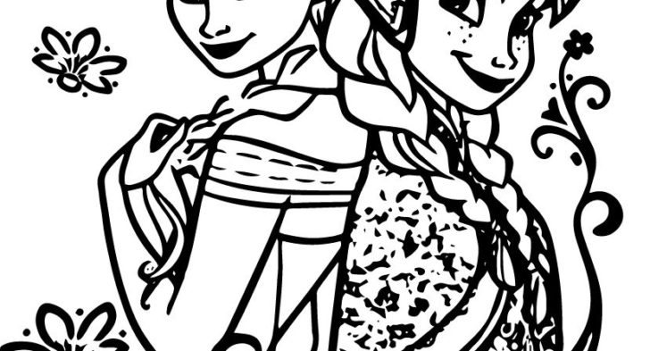 728x393 Ana And Elsa Coloring Page Free Frozen Printable Coloring Activity