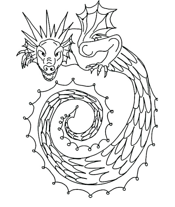600x712 Coloring Pages Snakes Snake Coloring Page Dragon Snake Coloring