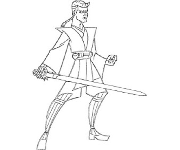 600x500 Star Wars Coloring Pages Anakin Coloring Kids