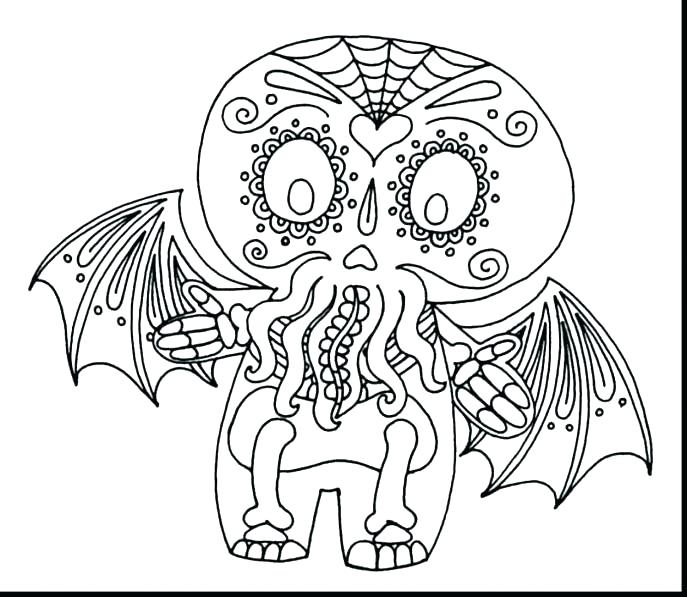 687x597 Skull Anatomy Coloring Pages