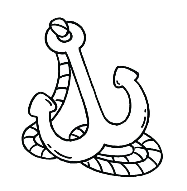 600x613 Anchor Coloring Page