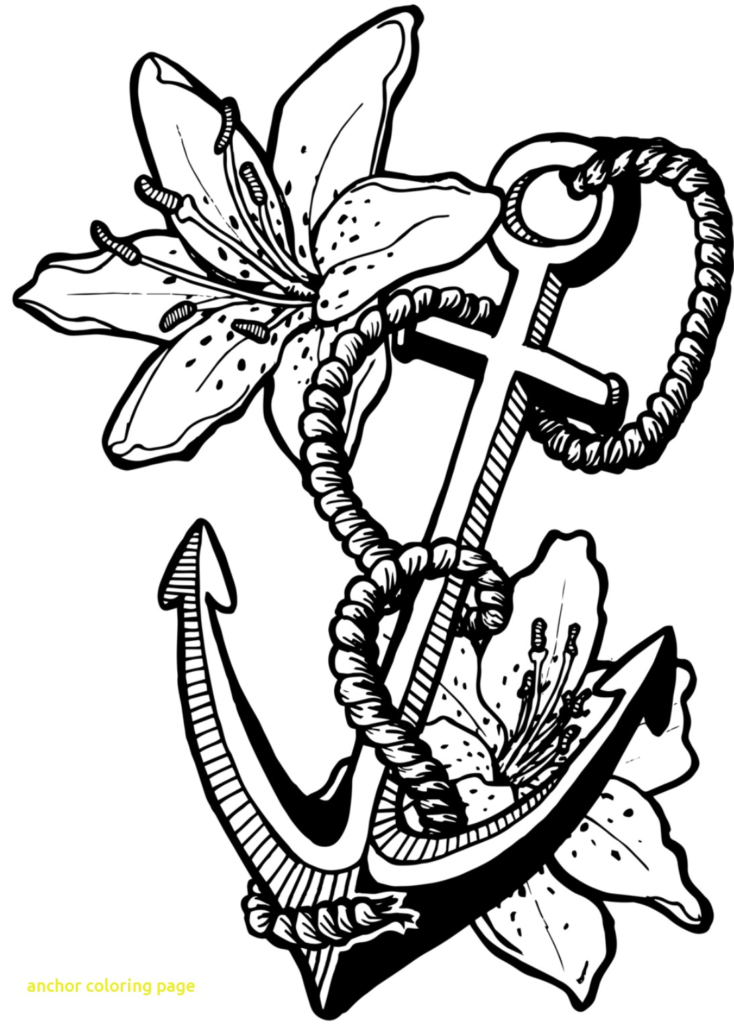 734x1024 Anchor Coloring Page