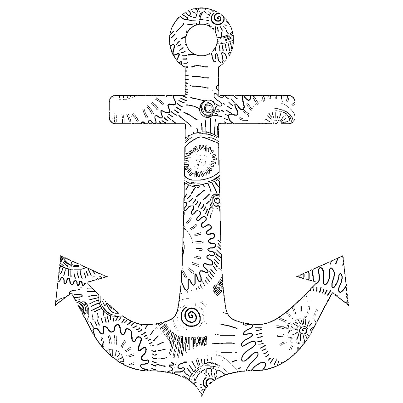 1280x1280 Anchor Coloring Pages Free