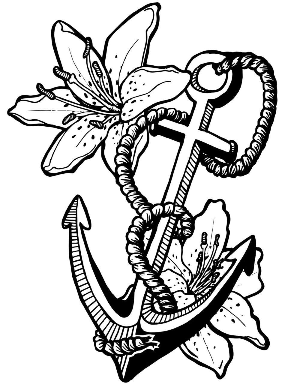 960x1280 Anchor Coloring Page With Rope Free Printable Pages Auto Market Me