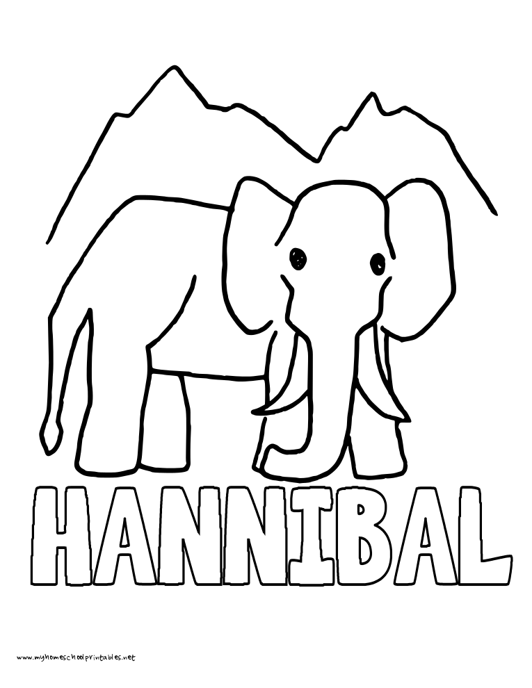 765x990 World History Coloring Pages Printables Hannibal Punic War