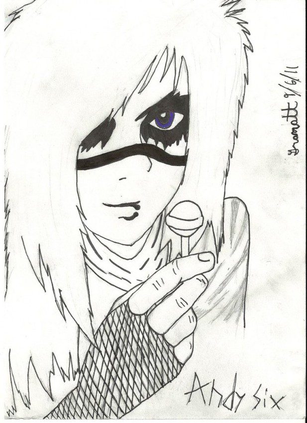 617x850 Andy Biersack Black Veil Brides Coloring Pages