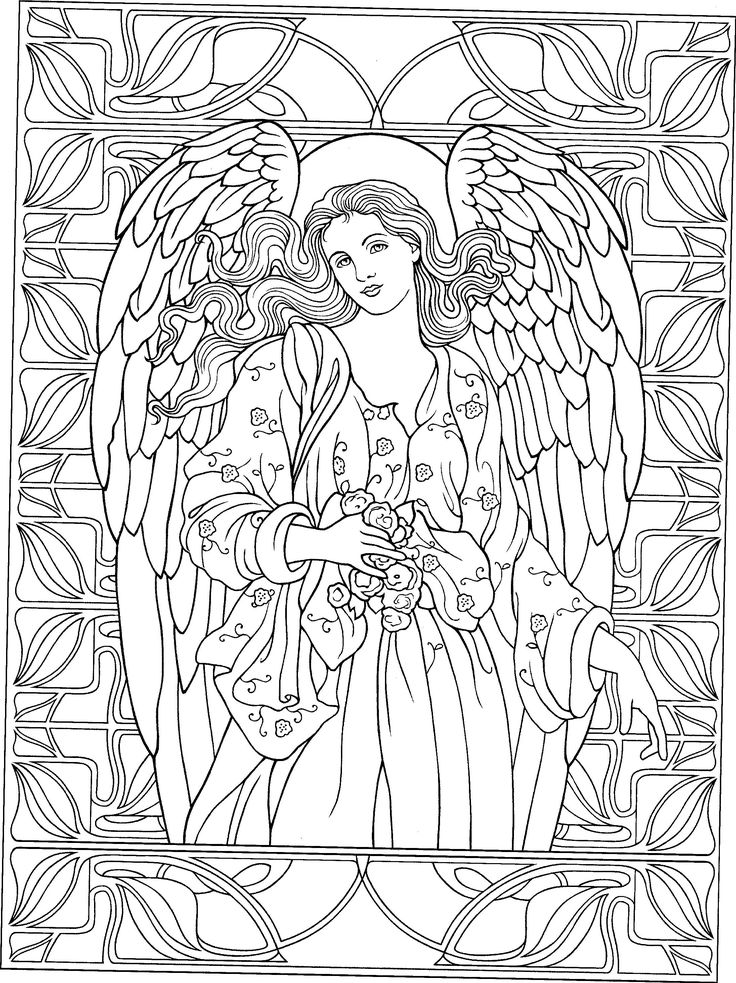 736x983 Angels Coloring Pages