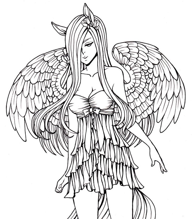 736x838 Angel Coloring Pages For Adults Best Faries Angels Coloring