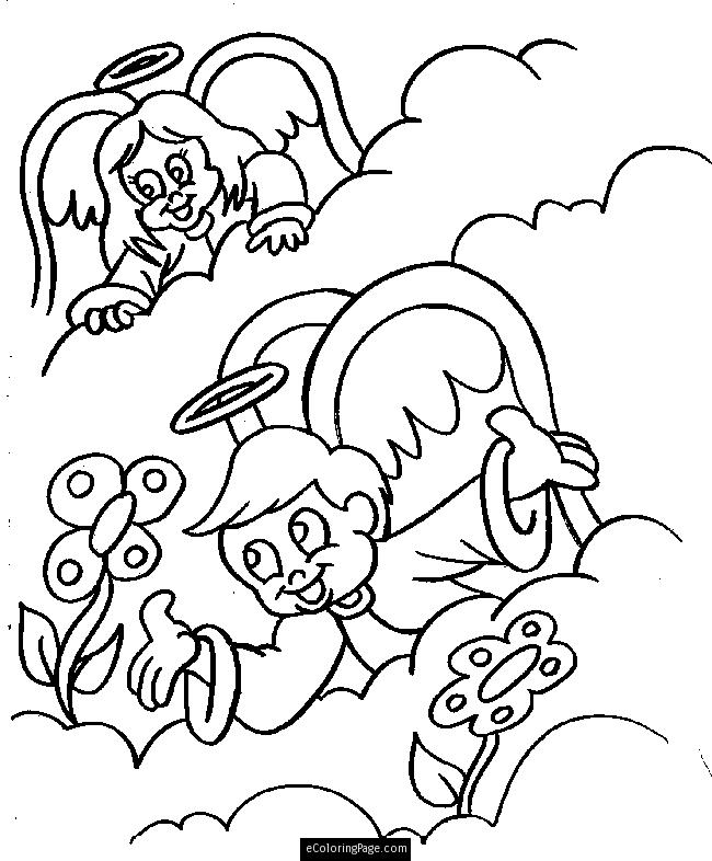 650x786 Coloring Page Angel