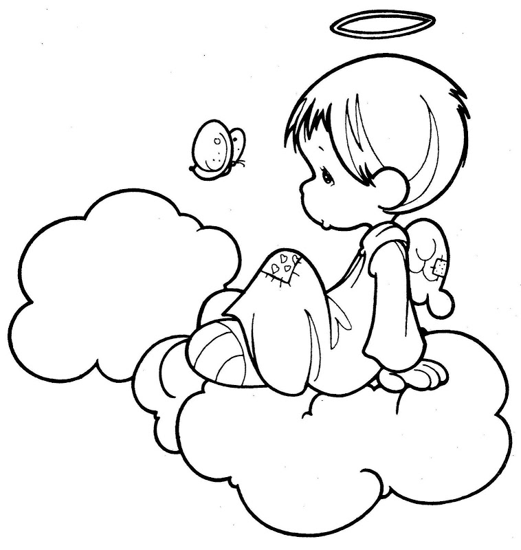 758x800 Coloring Pages Of Baby Angels Ba Angel Coloring Pages