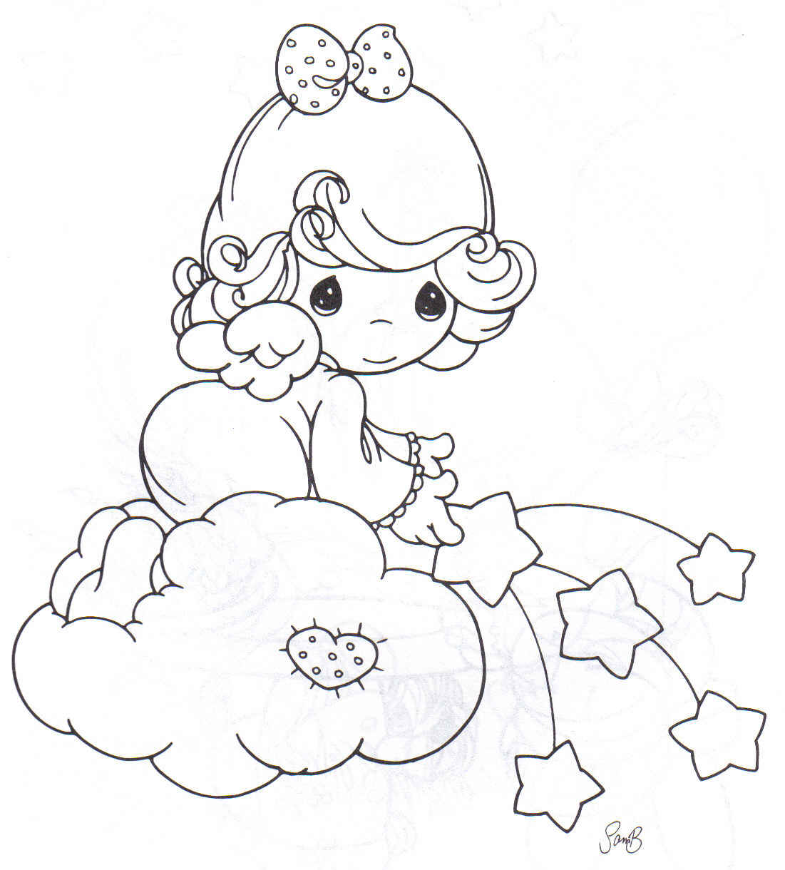 1101x1220 Angel Precious Moments Coloring Pages