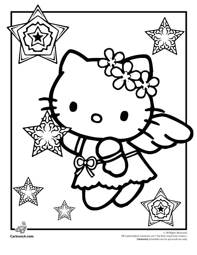 680x880 Christmas Hello Kitty Coloring Sheets Best Images On Snow Angels