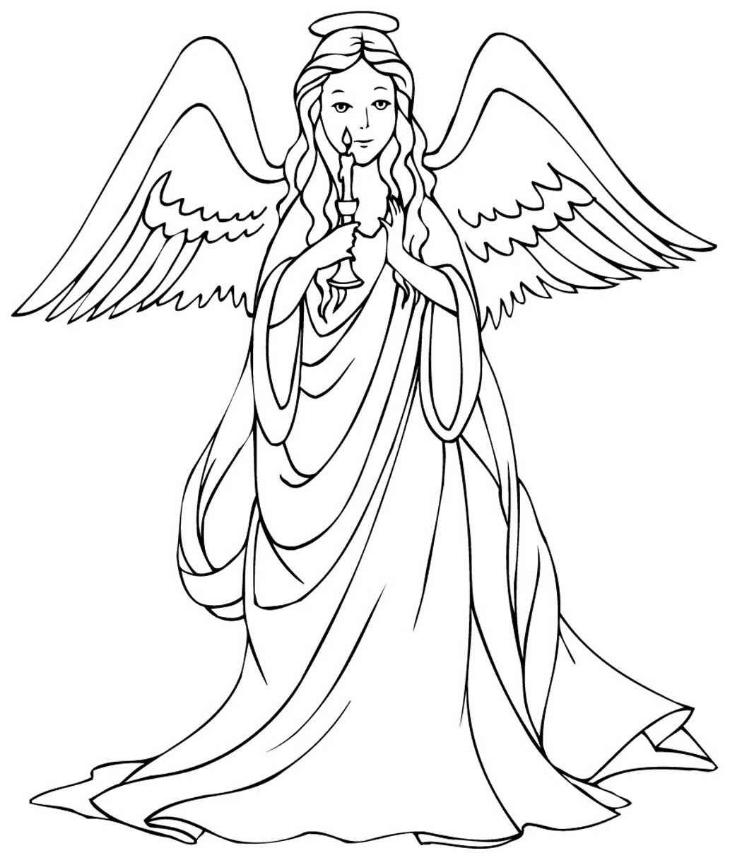 1050x1207 Angel Coloring Page Angels Pages