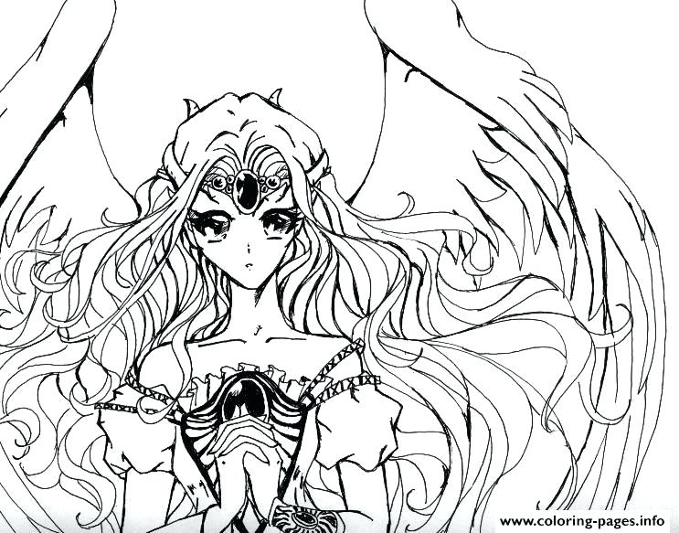 743x583 Anime Angel Coloring Pages Anime Angel Girl Coloring Pages Anime