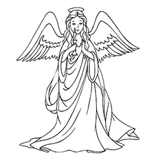 230x230 Angel Coloring Pages