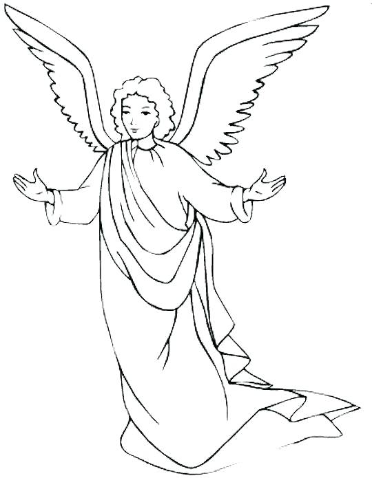 540x695 Mesmerizing Angel Gabriel Coloring Page Seasonal Coloring Pages