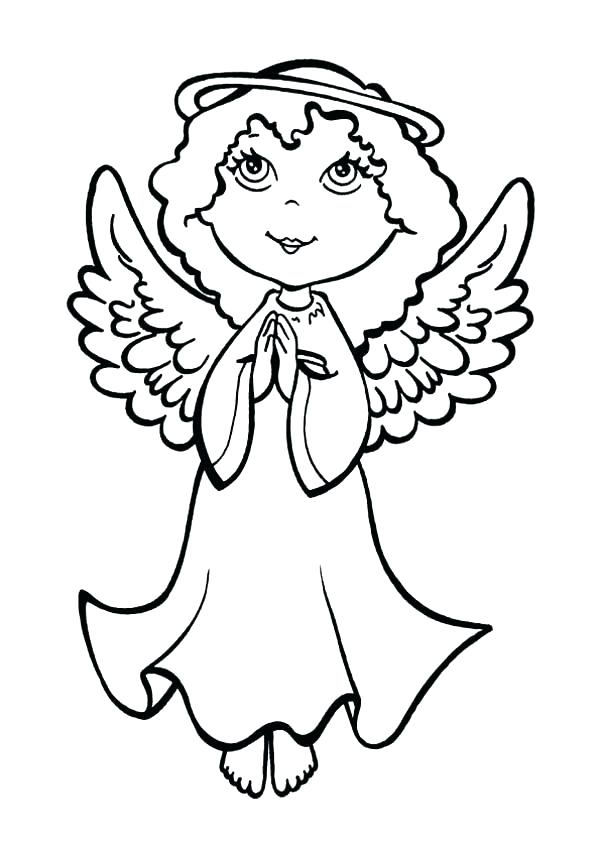 600x849 Angel Coloring Pages Preschool Angel Coloring Pages