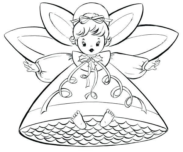 600x500 Angel Coloring Pages For Preschool Medium Size Of Angel Coloring