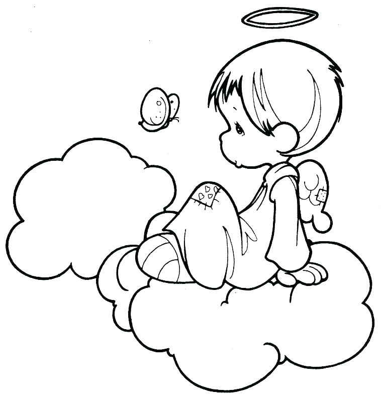 758x800 Coloring Pages Of Baby Angels Angel Coloring Pages Printable Angel