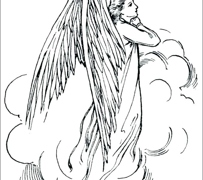 678x600 Coloring Pages Of Angels