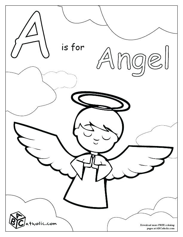 612x792 Angel Coloring Pages For Preschool Angel Colouring Page Angel