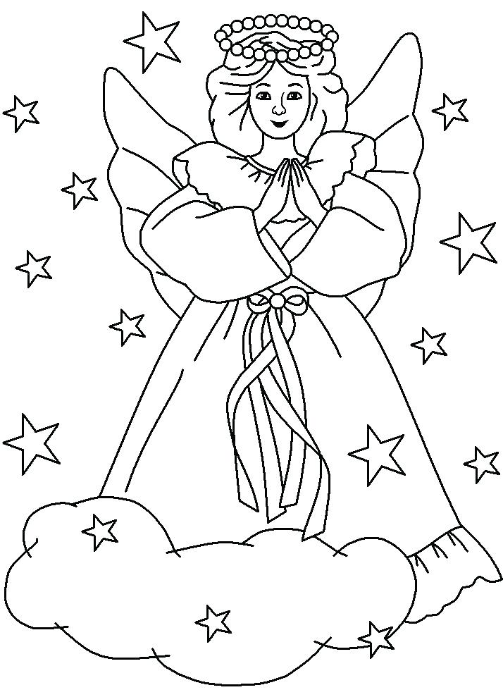 714x989 Angel Gabriel Coloring Page Coloring Pages Angels Angels Coloring