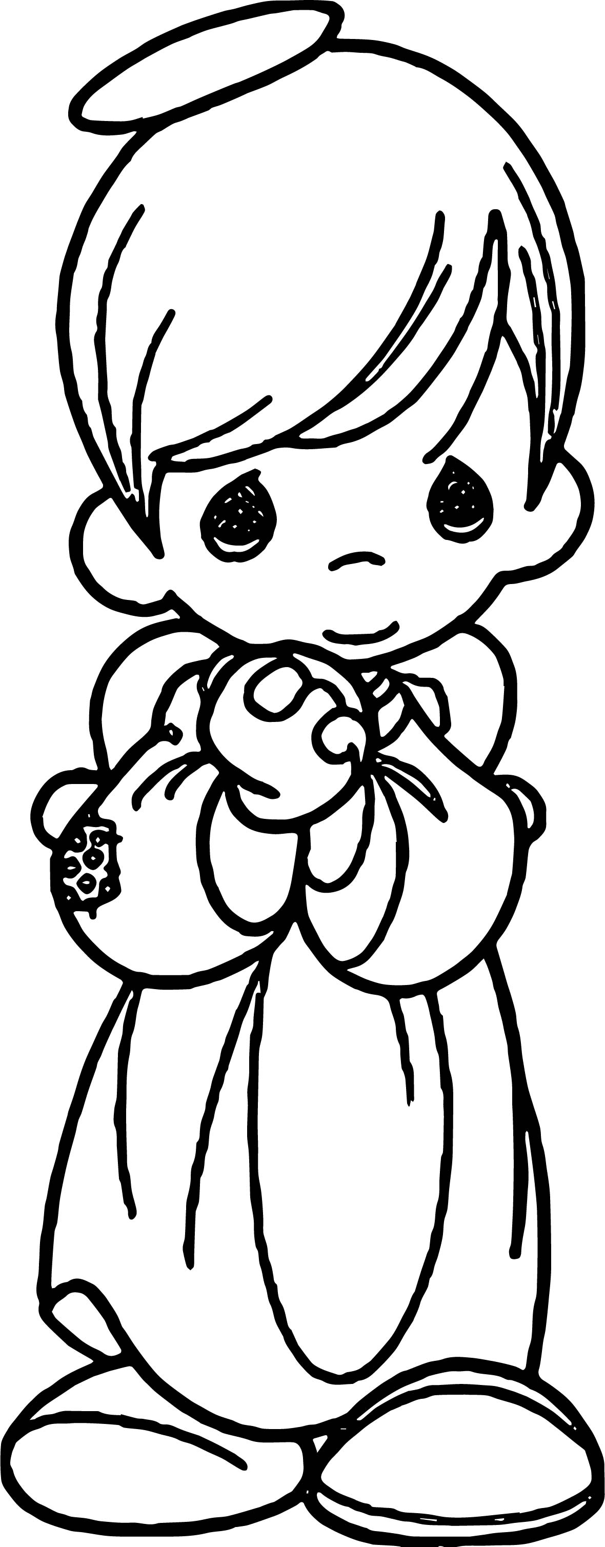 1180x3017 Cute Angel Coloring Page For Girls To Print Free Printable Adult