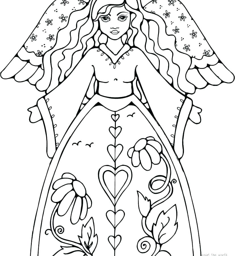 828x900 Angel Coloring Page Guardian Angel Coloring Page Very Attractive
