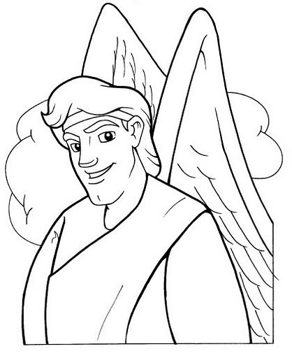 418x512 Gabriel Coloring Sheet Advent Coloring Bible