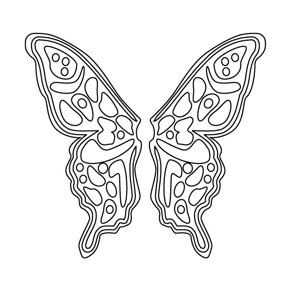 600x600 Free Angel Wings Printable Fairy Wings Coloring Sheet, Butterfly